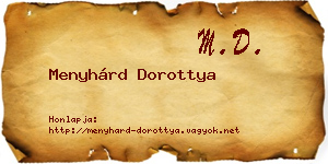 Menyhárd Dorottya névjegykártya