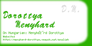 dorottya menyhard business card